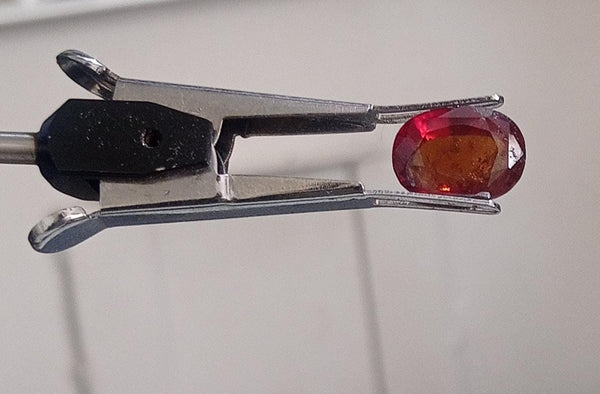 Natural Hessonite Garnet/Gomed - 6.05 carats (S0001 - A1)Quality Astrological Loose Gemstonefor Ring & Pendant Gems Jewelry