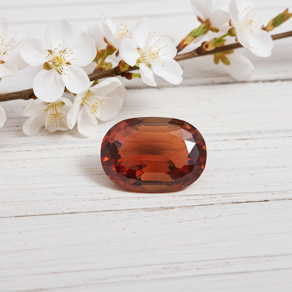 Hessonite Garnet/Gomed 8.70 carats (HESSONITE GARNET S0002 - A1) unisex Quality Astrological Loose Gemstonefor Ring & Pendant Gems Jewellery