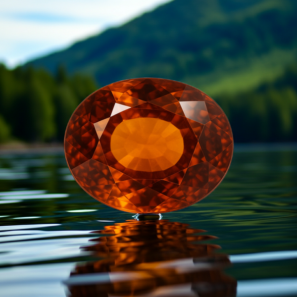 Hessonite Garnet/Gomed 8.70 carats (HESSONITE GARNET S0002 - A1) unisex Quality Astrological Loose Gemstonefor Ring & Pendant Gems Jewellery