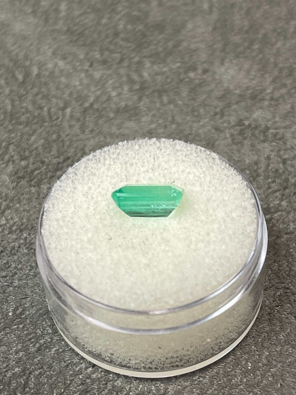 1.50 Carat Chromatic Green Natural Loose Colombian Emerald- Emerald Cut