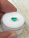 1.20 Carat 7x6 Yellowish Green Natural Loose Colombian Emerald- Emerald Cut